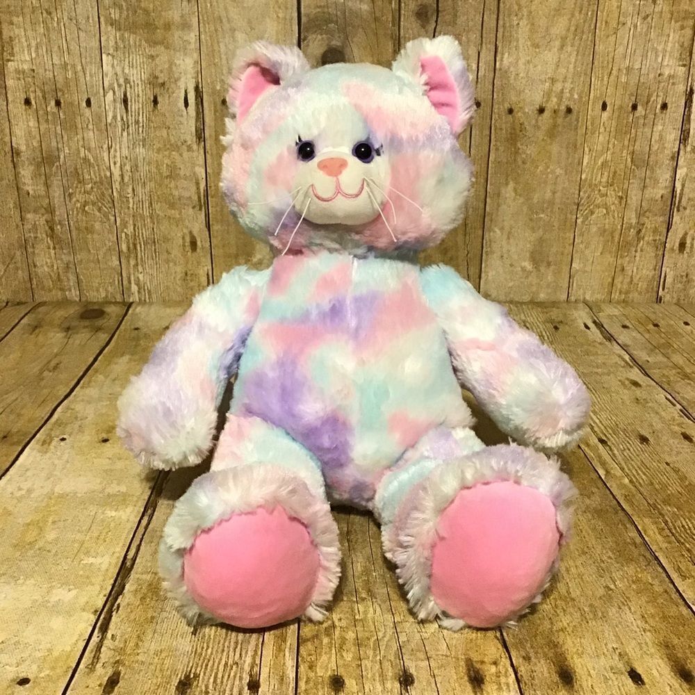 Build-A-Bear 2019 Tie Dye Pastel Kitty Cat Plush